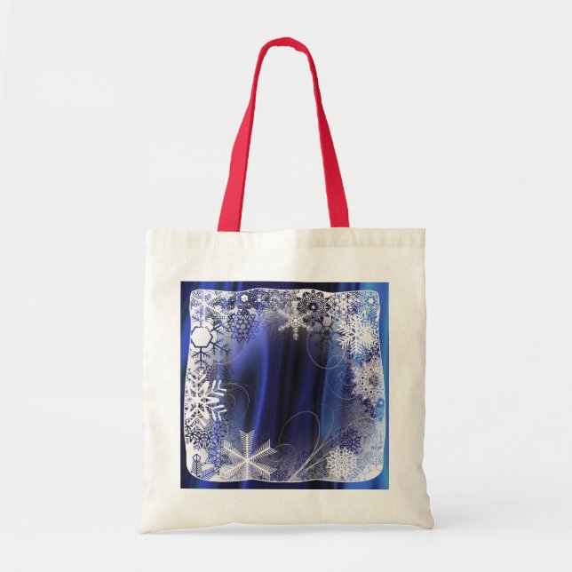 Weihnachtsschneeflocke-Tasche Tragetasche (Vorne)