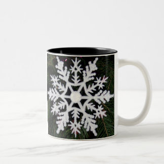 Weihnachtsschneeflocke Zweifarbige Tasse