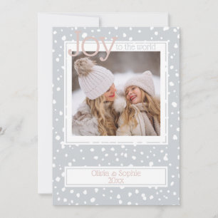 Weihnachtsschneeflocke Zwieback Grau Foto Rahmen