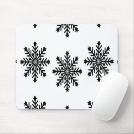 Weihnachtsschneeflocken auf weiß mousepad