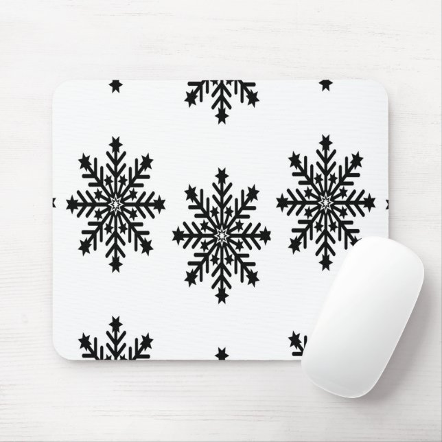 Weihnachtsschneeflocken auf weiß mousepad (Mit Mouse)
