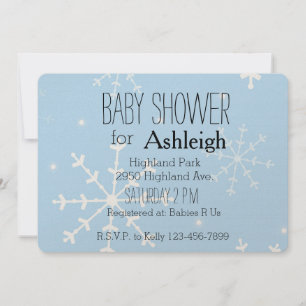 Weihnachtsschneeflocken Babydusche Einladung