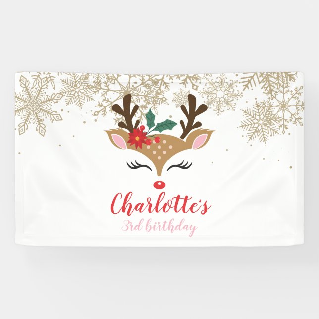 Weihnachtsschneeflocken Banner (Horizontal)