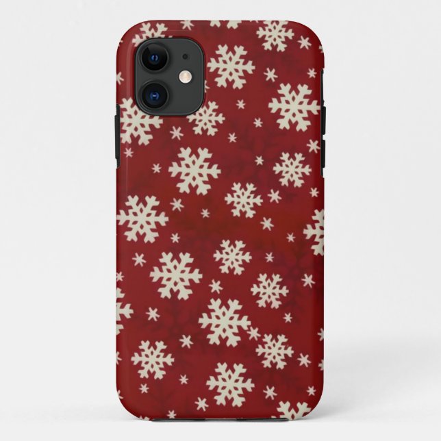 Weihnachtsschneeflocken Case-Mate iPhone Hülle (Rückseite)