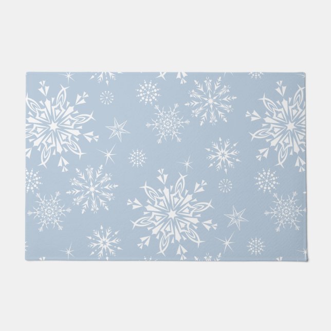 Weihnachtsschneeflocken Doormat Fußmatte (Vorderseite)