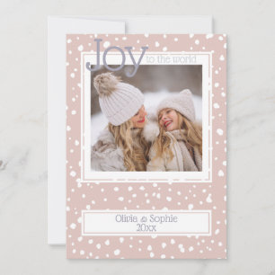 Weihnachtsschneeflocken Dusty Rose Foto Rahmen