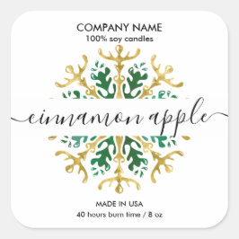 Weihnachtsschneeflocken-Etikett Quadratischer Aufkleber