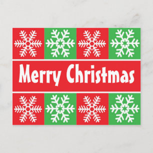 Weihnachtsschneeflocken Feiertagspostkarte