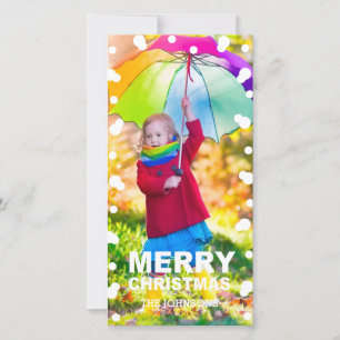 Weihnachtsschneeflocken Fotokarte Feiertagskarte