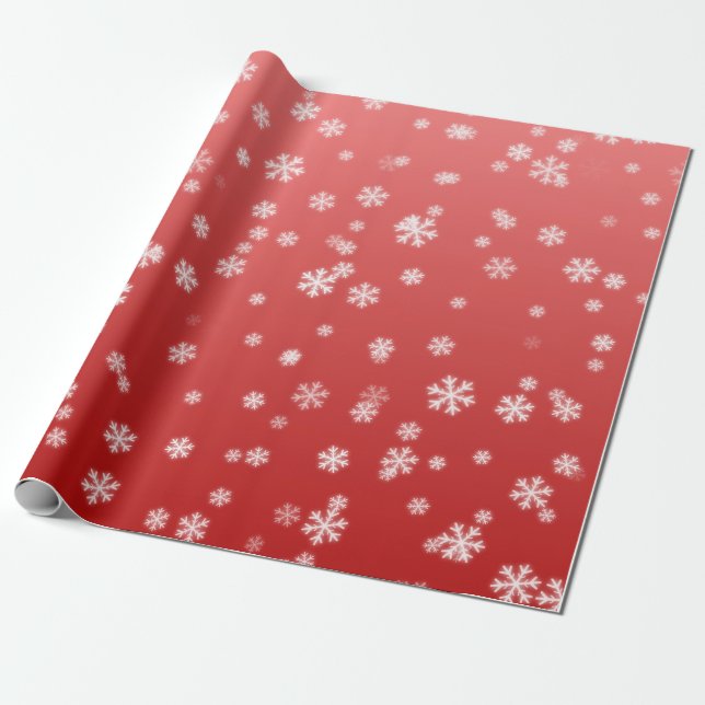 Weihnachtsschneeflocken Geschenkpapier (Ungerollt)