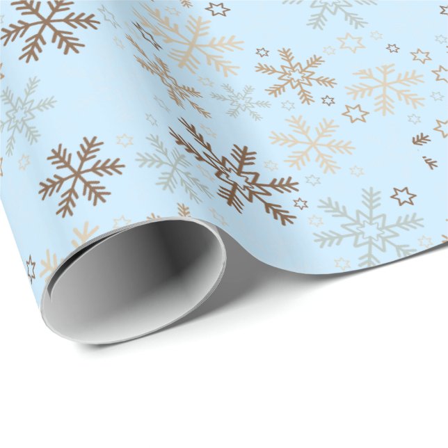 Weihnachtsschneeflocken Geschenkpapier (Rolleneckpunkt)