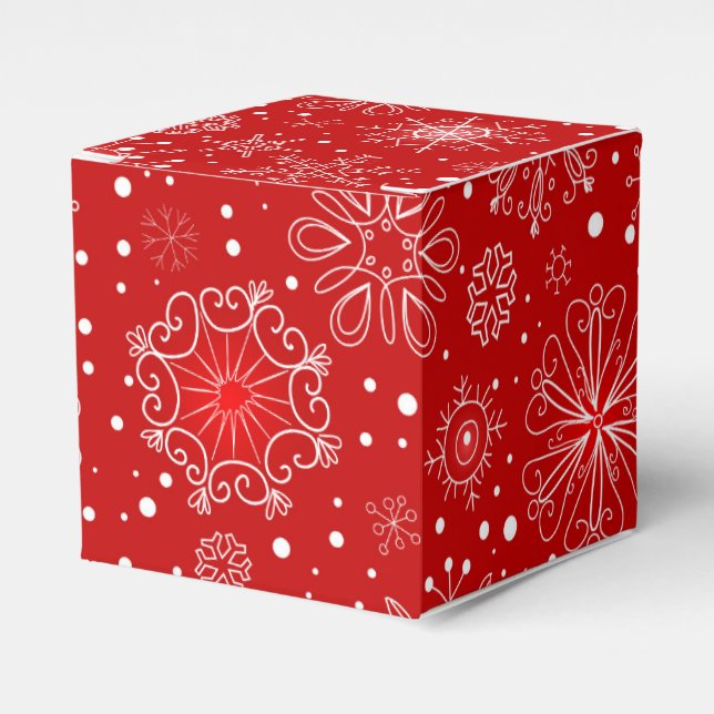 Weihnachtsschneeflocken Geschenkschachtel (Vorderseite)