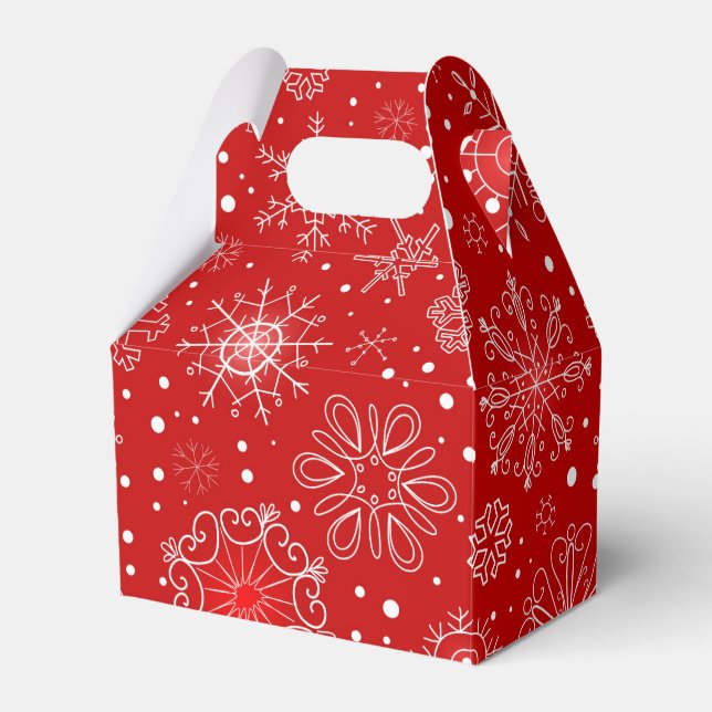 Weihnachtsschneeflocken Geschenkschachtel (Vorderseite)