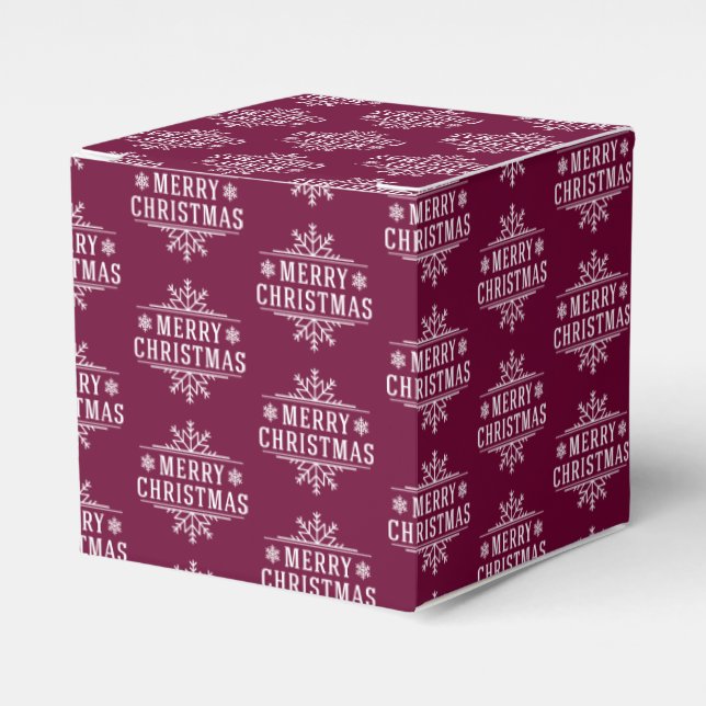 Weihnachtsschneeflocken Geschenkschachtel (Vorderseite)
