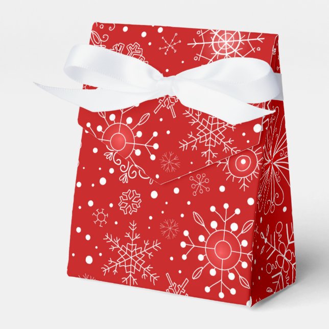 Weihnachtsschneeflocken Geschenkschachtel (Vorderseite)