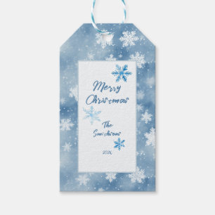 Weihnachtsschneeflocken Hellblauer Himmel Geschenkanhänger