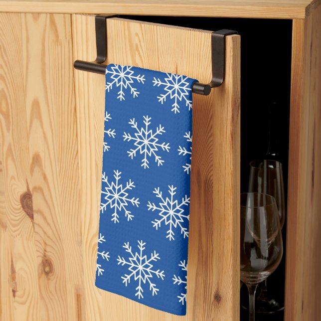 Weihnachtsschneeflocken Küchentücher (Drittel gefaltet)