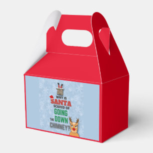 Weihnachtsschneeflocken lustigen Witz blauer Fav Geschenkschachtel