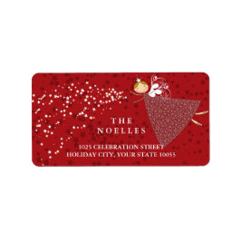 Weihnachtsschneeflocken Magische Weihnachtsfeierta Adressaufkleber