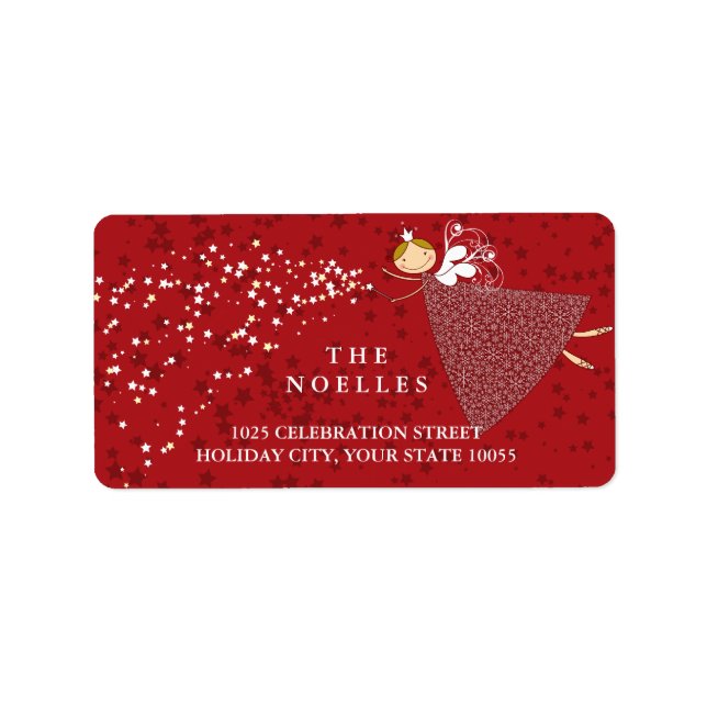 Weihnachtsschneeflocken Magische Weihnachtsfeierta Adressaufkleber (Vorne)
