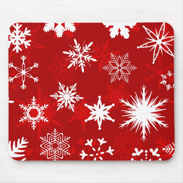 Weihnachtsschneeflocken Mousepad (Vorne)