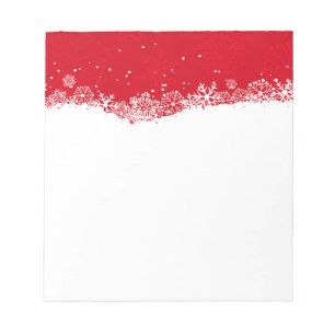 Weihnachtsschneeflocken Notepad Notizblock