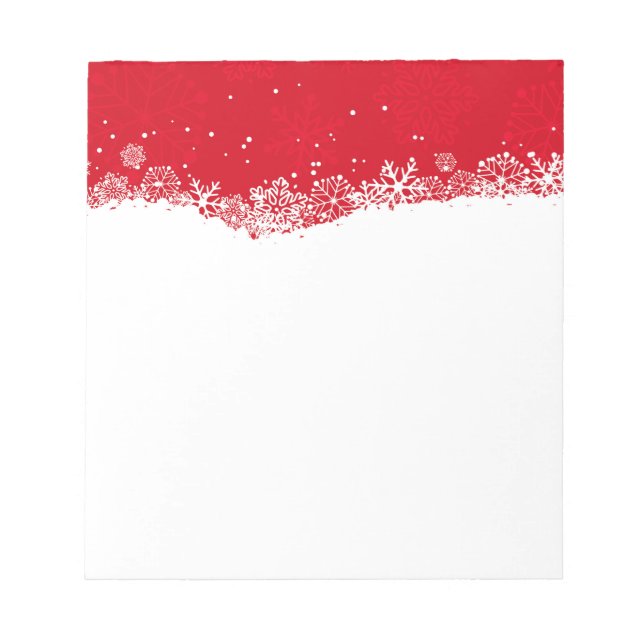 Weihnachtsschneeflocken Notepad Notizblock (Vorderseite)