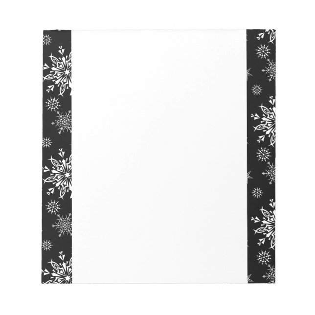 Weihnachtsschneeflocken Notepad Notizblock (Vorderseite)