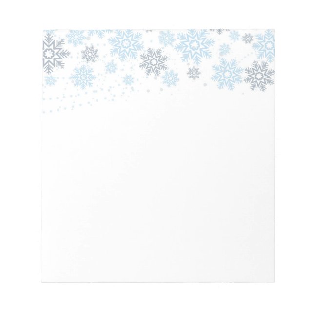 Weihnachtsschneeflocken Notepad Notizblock (Vorderseite)