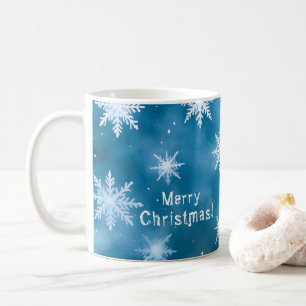 Weihnachtsschneeflocken, personalisiert kaffeetasse