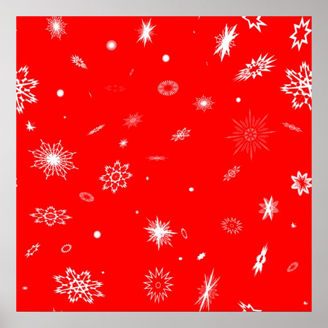 Weihnachtsschneeflocken Poster (Vorne)