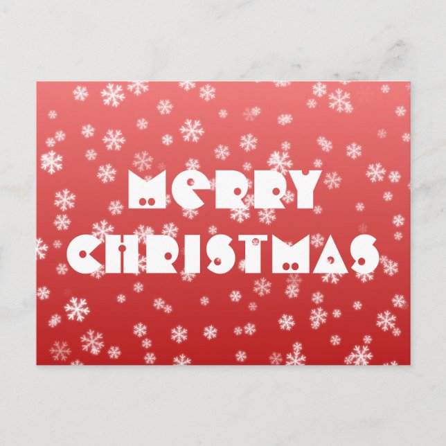 Weihnachtsschneeflocken Postkarte (Vorderseite)