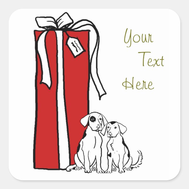 Weihnachtsschneeflocken Quadratischer Aufkleber (Vorderseite)