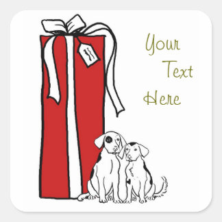 Weihnachtsschneeflocken Quadratischer Aufkleber