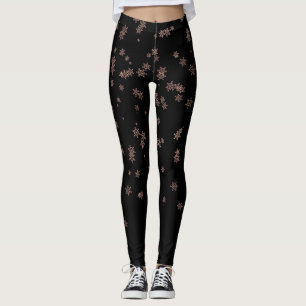 Weihnachtsschneeflocken Rose Gold Einzigartig Leggings
