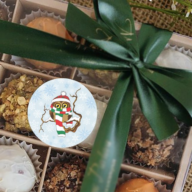 Weihnachtsschneeflocken Runder Aufkleber (Von Creator hochgeladen)