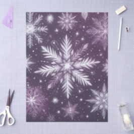 Weihnachtsschneeflocken Schneeflocken Lila Seidenpapier