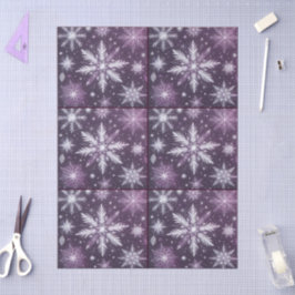 Weihnachtsschneeflocken Schneeflocken Lila Seidenpapier