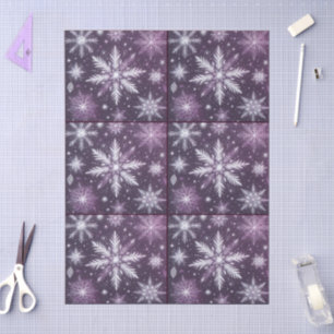 Weihnachtsschneeflocken Schneeflocken Lila Seidenpapier