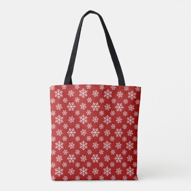 Weihnachtsschneeflocken-Tasche (Rückseite)