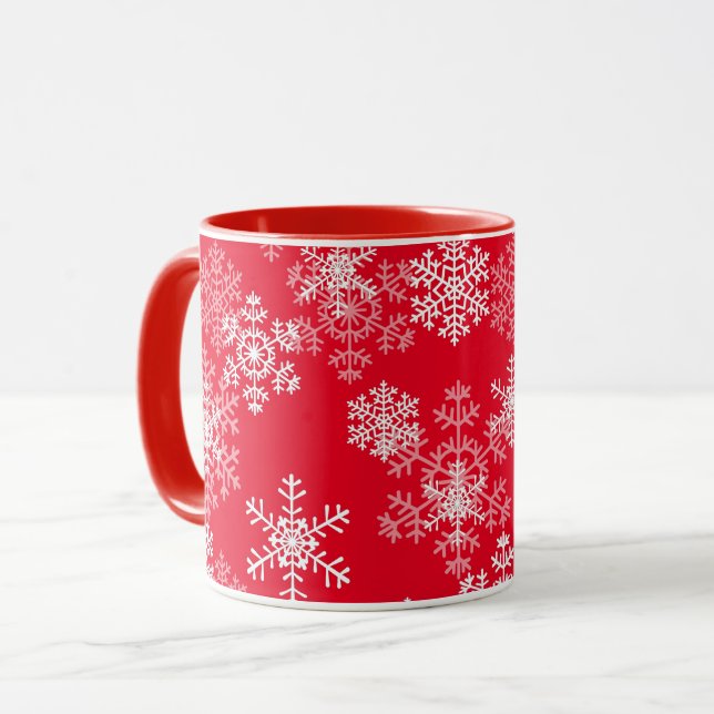 Weihnachtsschneeflocken - Tasse (Vorderseite Links)