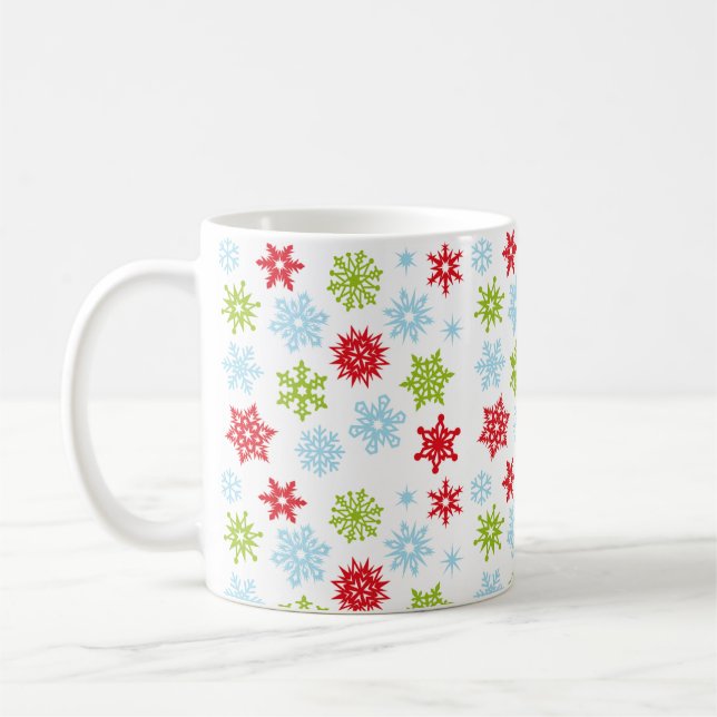 Weihnachtsschneeflocken-Tasse Kaffeetasse (Links)