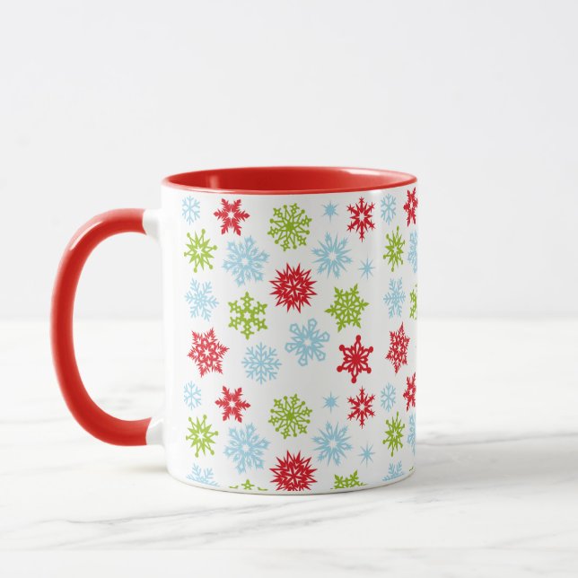 Weihnachtsschneeflocken-Tasse Tasse (Links)