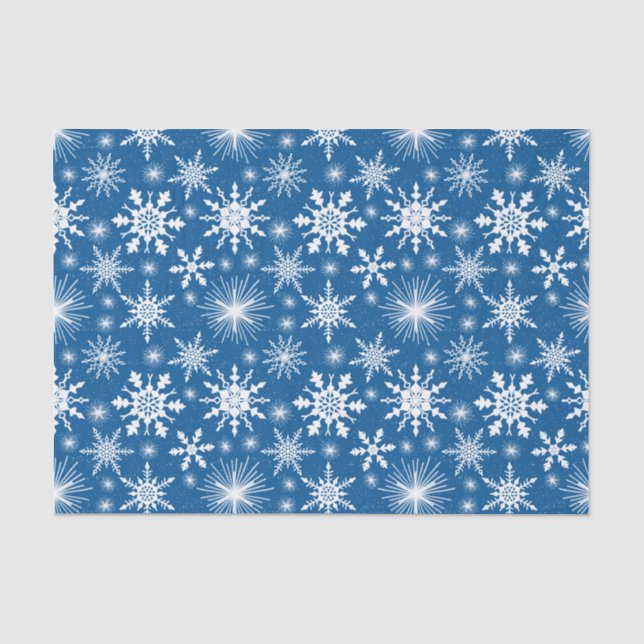 Weihnachtsschneeflocken und Glitzern Seidenpapier (Vorderseite)