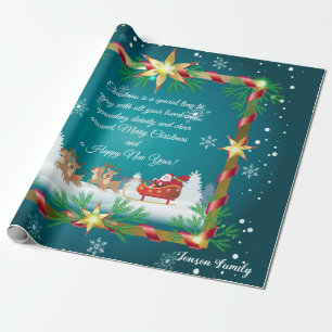 Weihnachtsschneeflocken und Ihre Wünsche, Persona Geschenkpapier