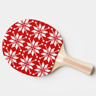 Weihnachtsschneeflocken Weihnachtsmuster Tischtennis Schläger