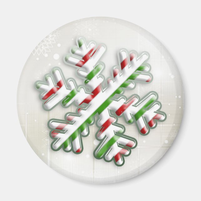 Weihnachtsschneeflockenmagnet Magnet (Vorne)