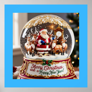 Weihnachtsschneegauer Mauer Poster
