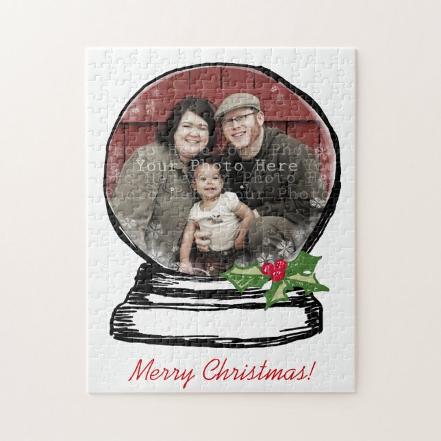 Weihnachtsschneegel-Foto Puzzle (Vertikal)