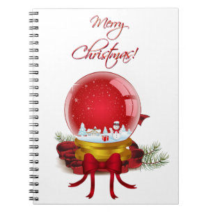 Weihnachtsschneeglobe Notizblock